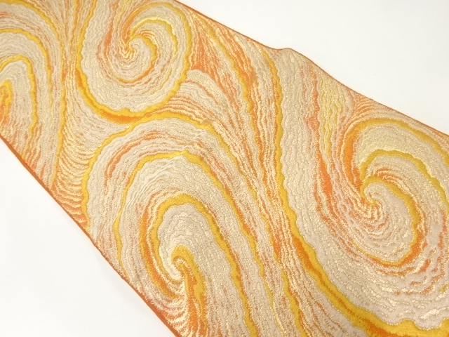 アンティーク　流水模様織出し袋帯（材料）